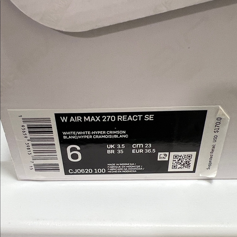NEW-Nike W Air Max 270 React SE (Women's) size 6 - Picture 9 of 9